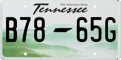 TN license plate B7865G