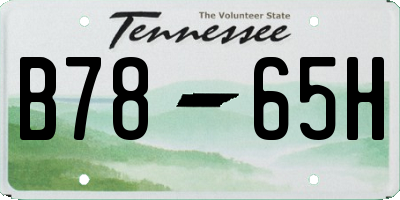 TN license plate B7865H