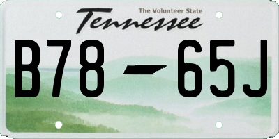 TN license plate B7865J