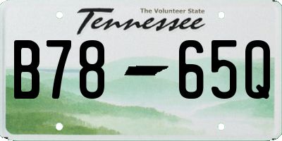 TN license plate B7865Q
