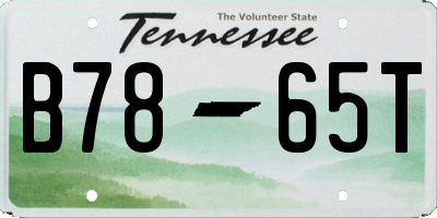 TN license plate B7865T