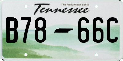 TN license plate B7866C