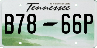 TN license plate B7866P