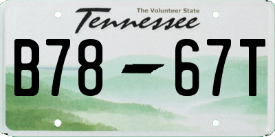 TN license plate B7867T