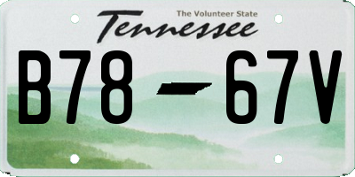 TN license plate B7867V