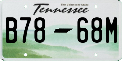 TN license plate B7868M