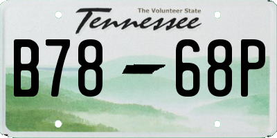 TN license plate B7868P