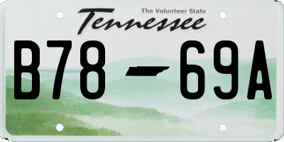 TN license plate B7869A