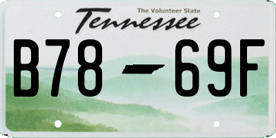 TN license plate B7869F