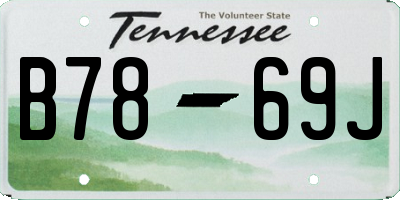 TN license plate B7869J