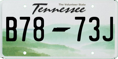 TN license plate B7873J