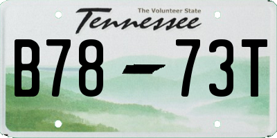 TN license plate B7873T