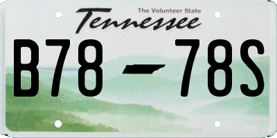 TN license plate B7878S