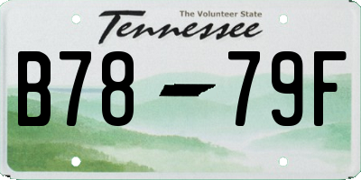 TN license plate B7879F