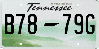 TN license plate B7879G