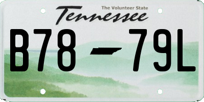 TN license plate B7879L