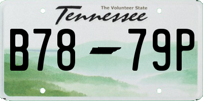 TN license plate B7879P