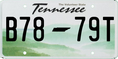 TN license plate B7879T