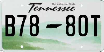 TN license plate B7880T