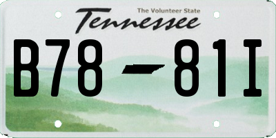 TN license plate B7881I