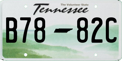 TN license plate B7882C
