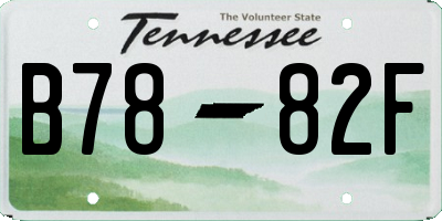 TN license plate B7882F