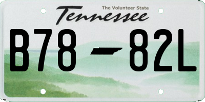 TN license plate B7882L