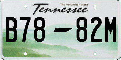 TN license plate B7882M
