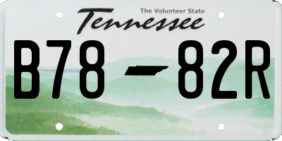 TN license plate B7882R