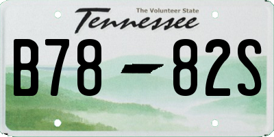 TN license plate B7882S