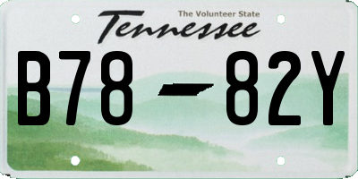 TN license plate B7882Y