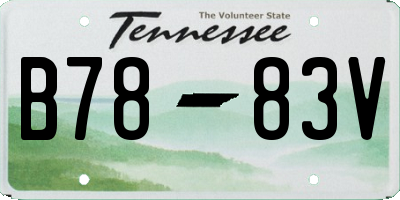TN license plate B7883V