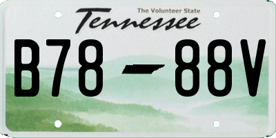 TN license plate B7888V