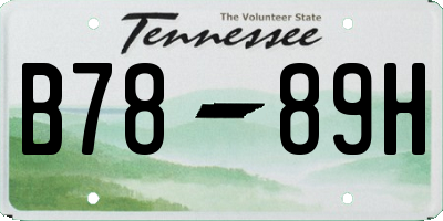 TN license plate B7889H