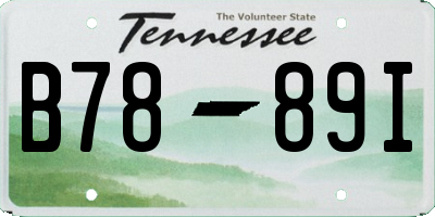 TN license plate B7889I