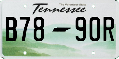 TN license plate B7890R
