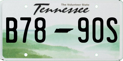 TN license plate B7890S