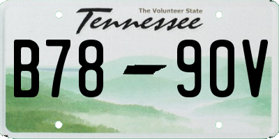 TN license plate B7890V