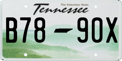 TN license plate B7890X