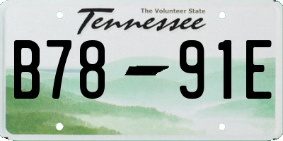 TN license plate B7891E