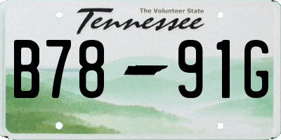 TN license plate B7891G