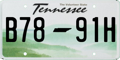 TN license plate B7891H