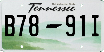 TN license plate B7891I