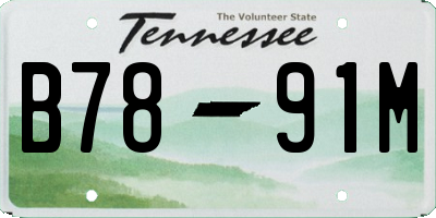 TN license plate B7891M
