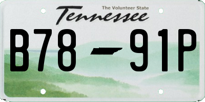 TN license plate B7891P