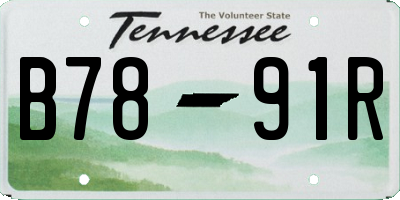 TN license plate B7891R