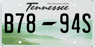 TN license plate B7894S