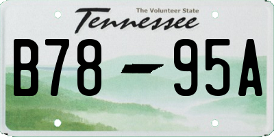 TN license plate B7895A