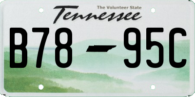 TN license plate B7895C
