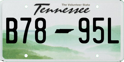 TN license plate B7895L